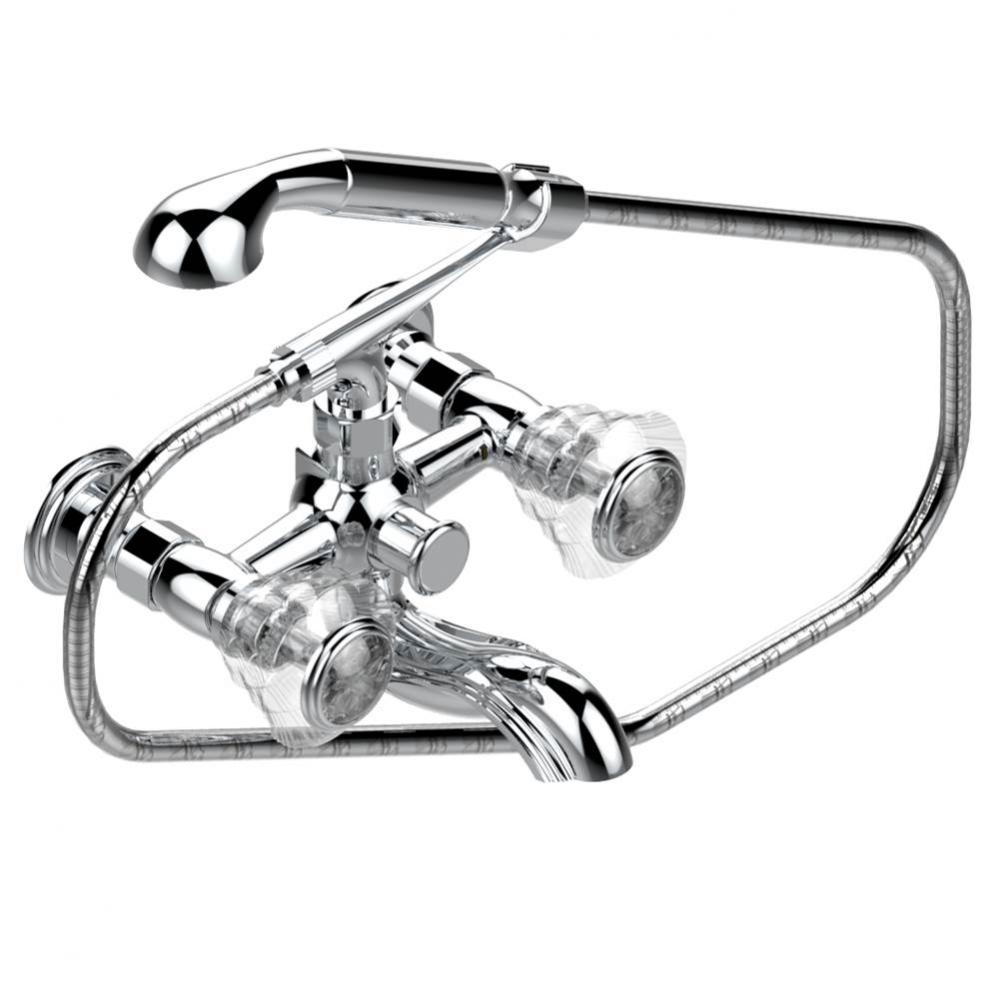 A41-13B/US - Exposed Tub Filler With Cradle Handshower Wall Mounted