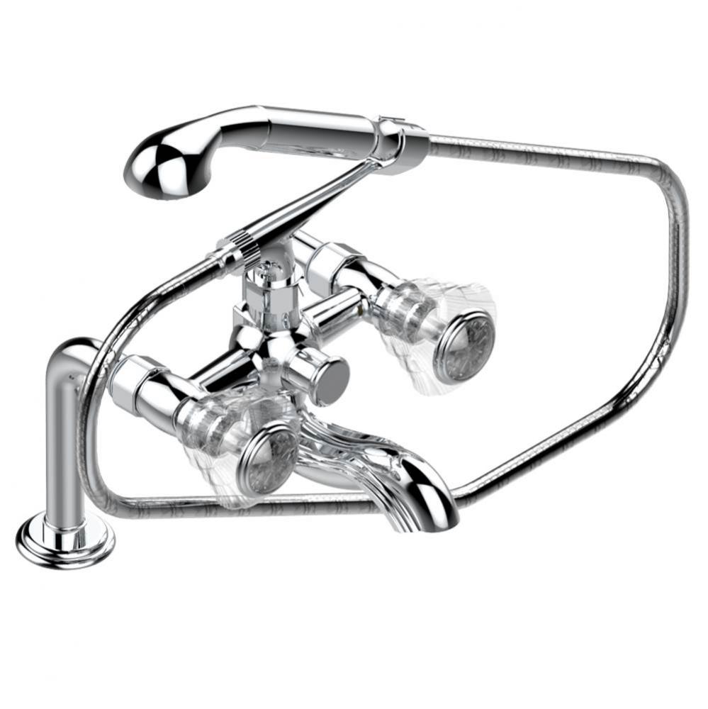 A41-13G/US - Exposed Tub Filler With Cradle Handshower Deck Mounted