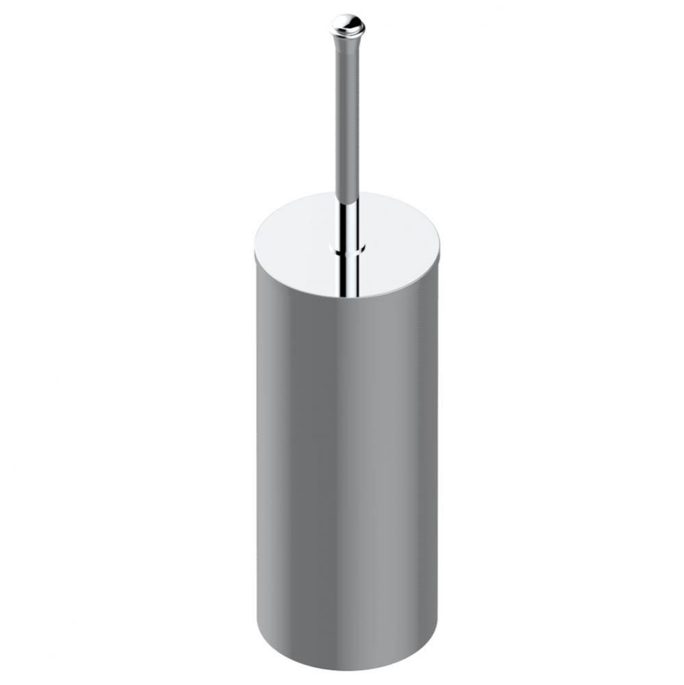 A7B-4700C - Metal Toilet Brush Holder With Brush With Cover Floor Mounted