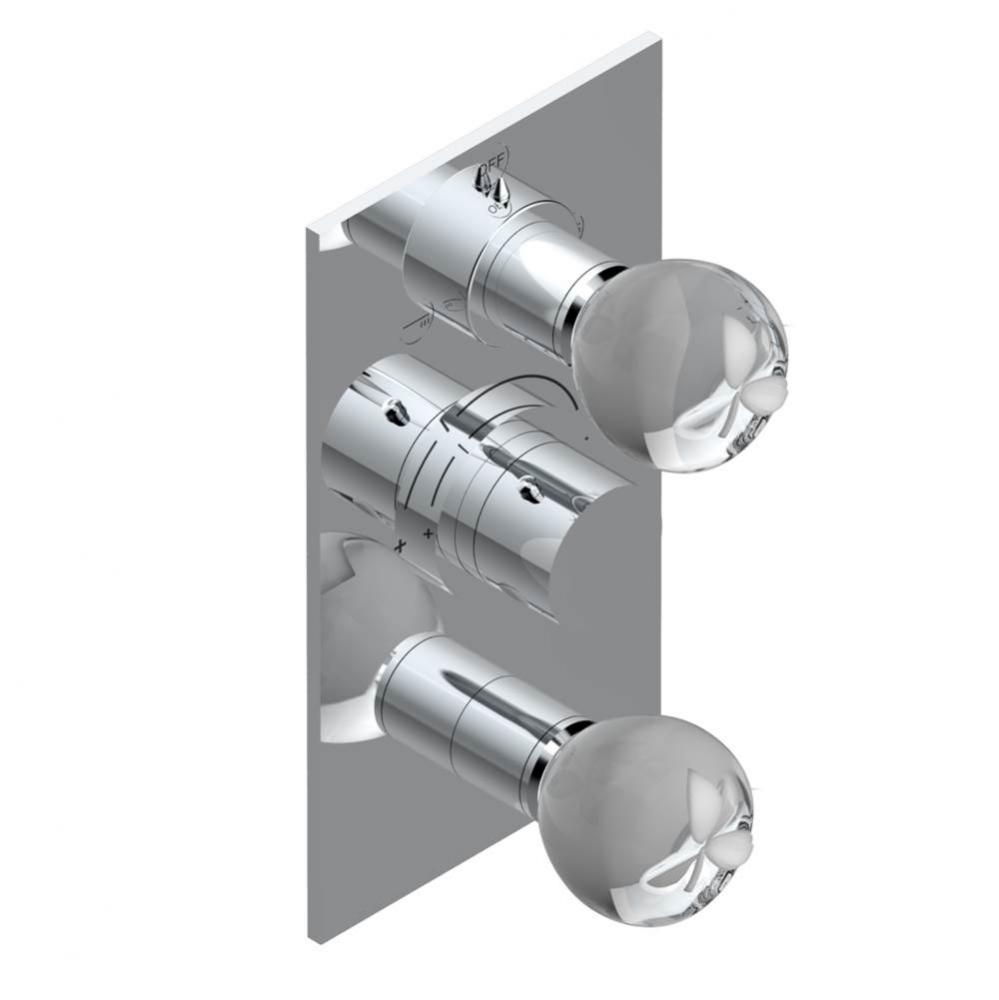 Trim for thg thermostat with 2-way diverter and on/off control, rough part supplied with fixing bo