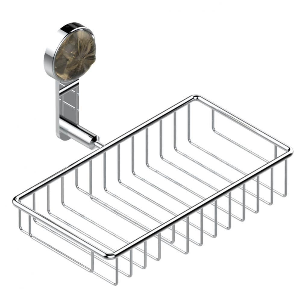 Soap and sponge holder, wall mounted
