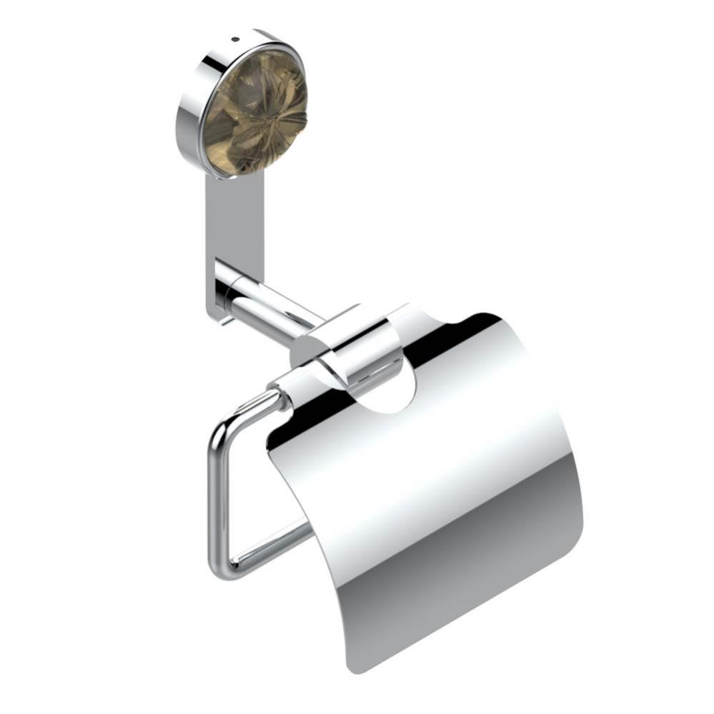 Toilet paper holder, single mount with cover