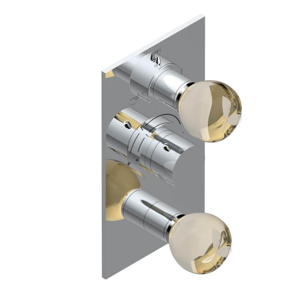 Trim for thg thermostat with 2-way diverter and on/off control, rough part supplied with fixing bo