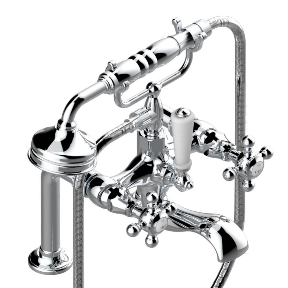 A52-13G/US - Exposed Tub Filler With Cradle Handshower Deck Mounted