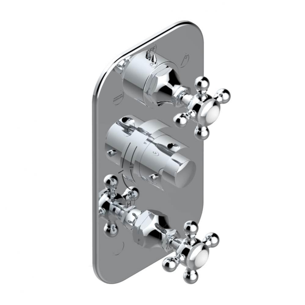 Trim for thg thermostat with 2-way diverter and on/off control, rough part supplied with fixing bo