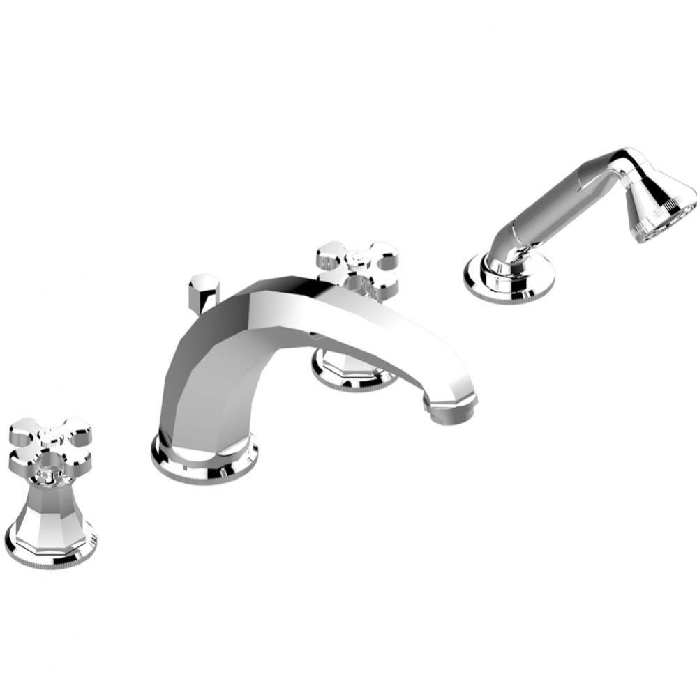 A54-112BSGBHUS - Deck Mounted Tub Set With High Divertor Spout And Handshower 3/4'' Valv