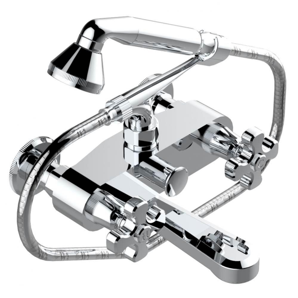 A54-13B/US - Exposed Tub Filler With Cradle Handshower Wall Mounted