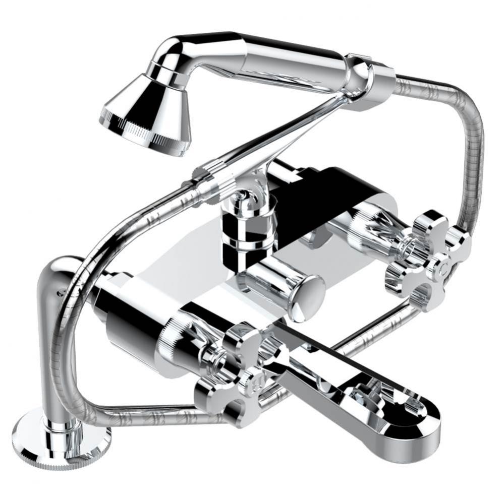 A54-13G/US - Exposed Tub Filler With Cradle Handshower Deck Mounted