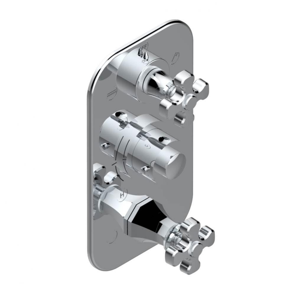 Trim for thg thermostat with 2-way diverter and on/off control, rough part supplied with fixing bo