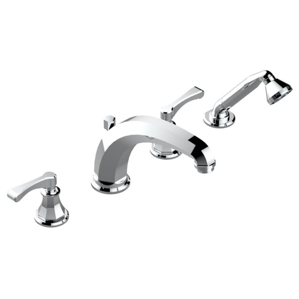 A55-112BSGBHUS - Deck Mounted Tub Set With High Divertor Spout And Handshower 3/4'' Valv