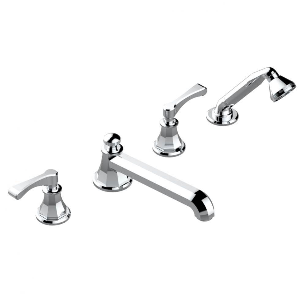 A55-112BSGUS - Deck Mounted Tub Filler With Diverter Goliath Spout And Handshower 3/4''