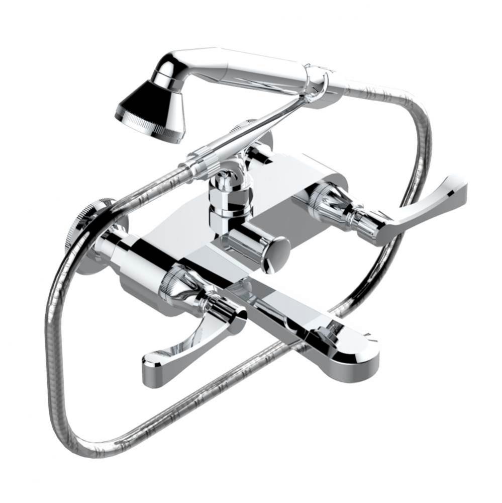 A55-13B/US - Exposed Tub Filler With Cradle Handshower Wall Mounted