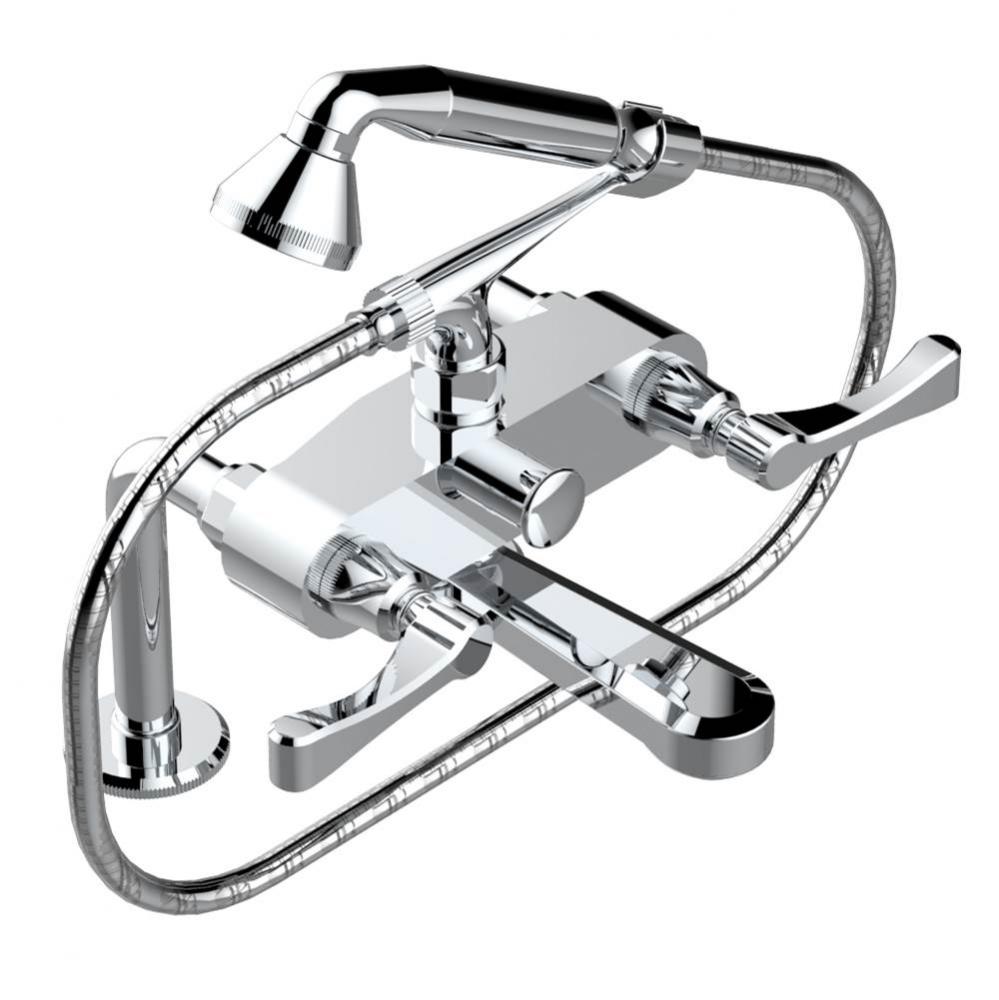A55-13G/US - Exposed Tub Filler With Cradle Handshower Deck Mounted