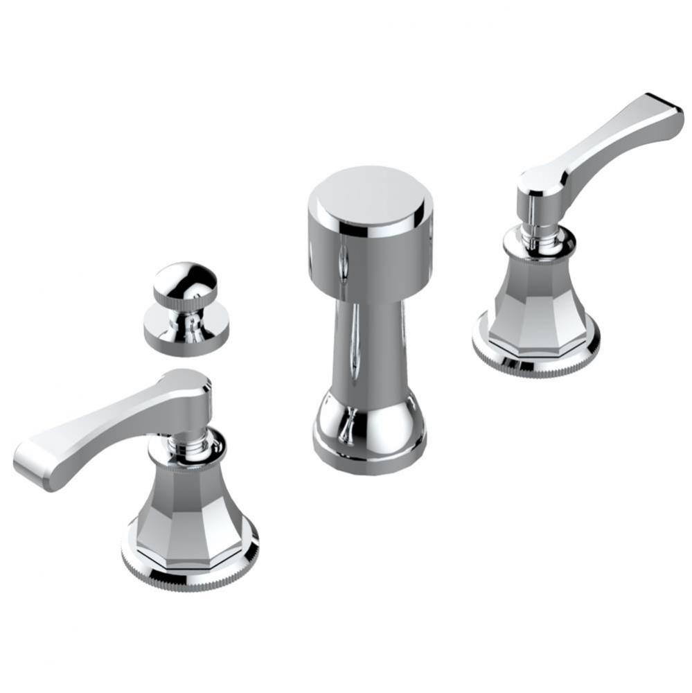 A55-207KA - Deck Mounted 3 Hole Bidet W/Vertical Spray Vacuum Breaker And Drain