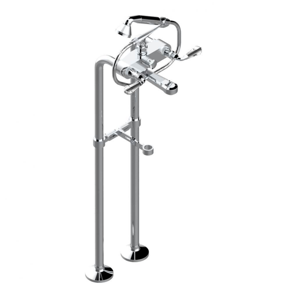 A56-13800/US - Exposed Tub Filler W/33'' Risers Handshower Shower Overflow ''T
