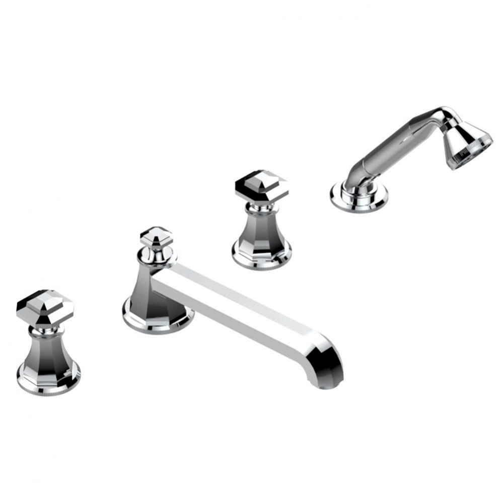 A57-112BSGUS - Deck Mounted Tub Filler With Diverter Goliath Spout And Handshower 3/4''