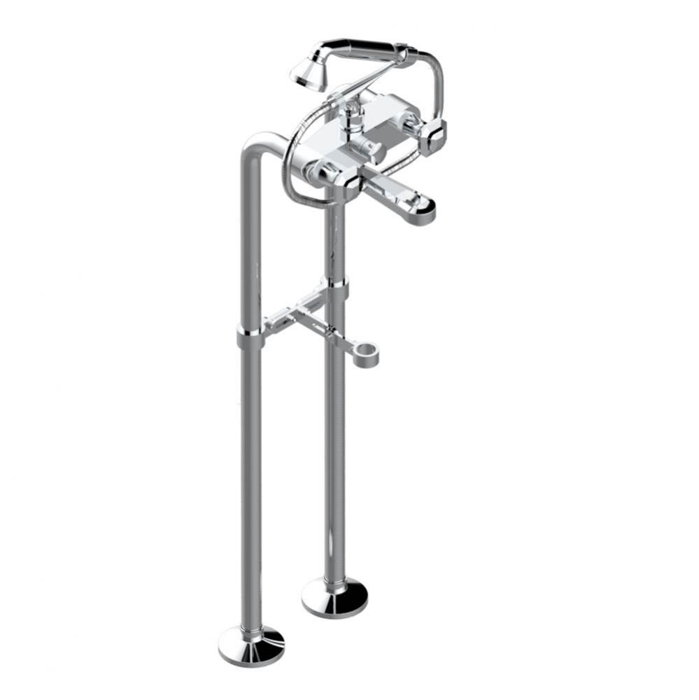 A57-13800/US - Exposed Tub Filler W/33'' Risers Handshower Shower Overflow ''T