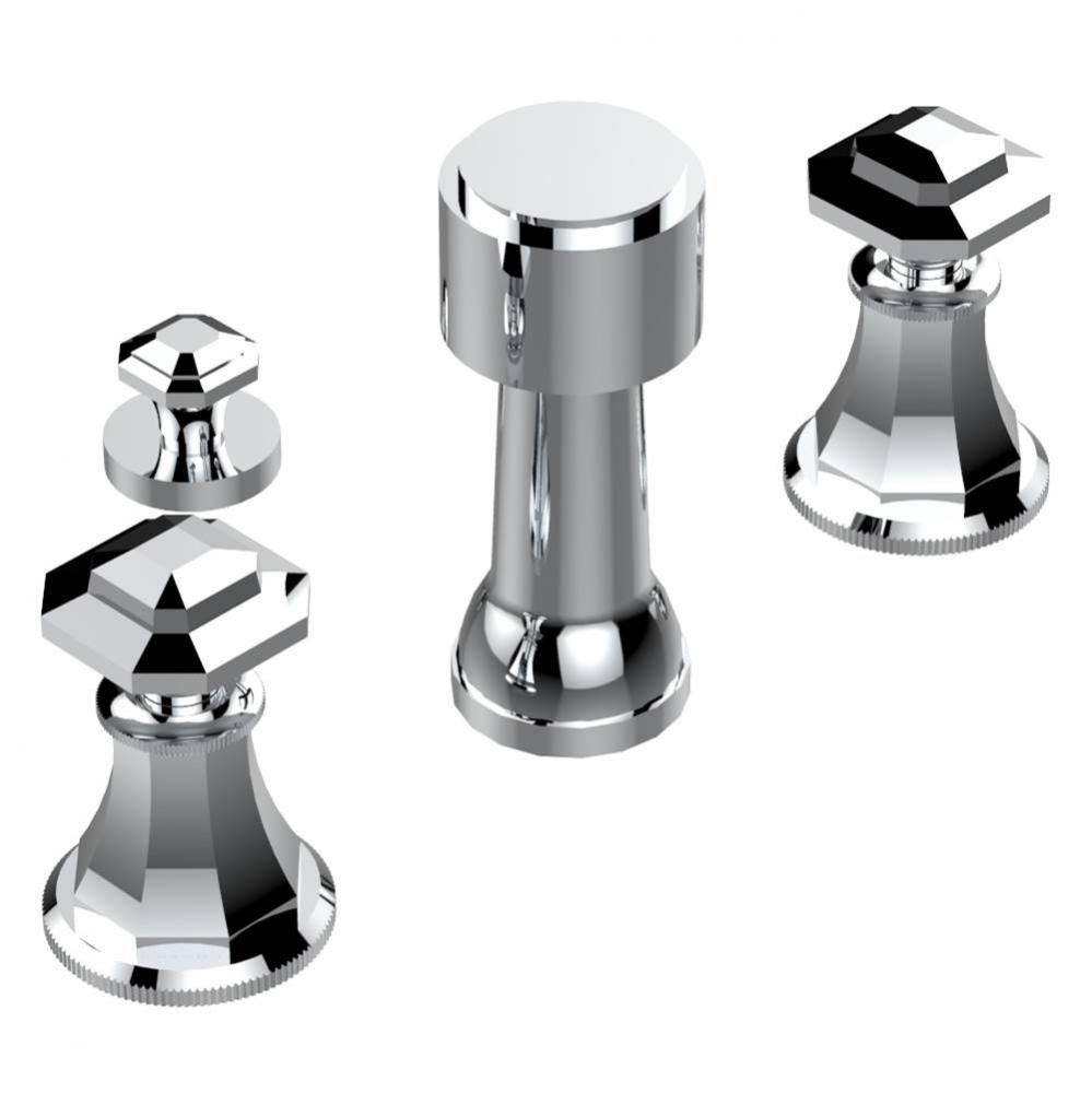 A57-207KA - Deck Mounted 3 Hole Bidet W/Vertical Spray Vacuum Breaker And Drain