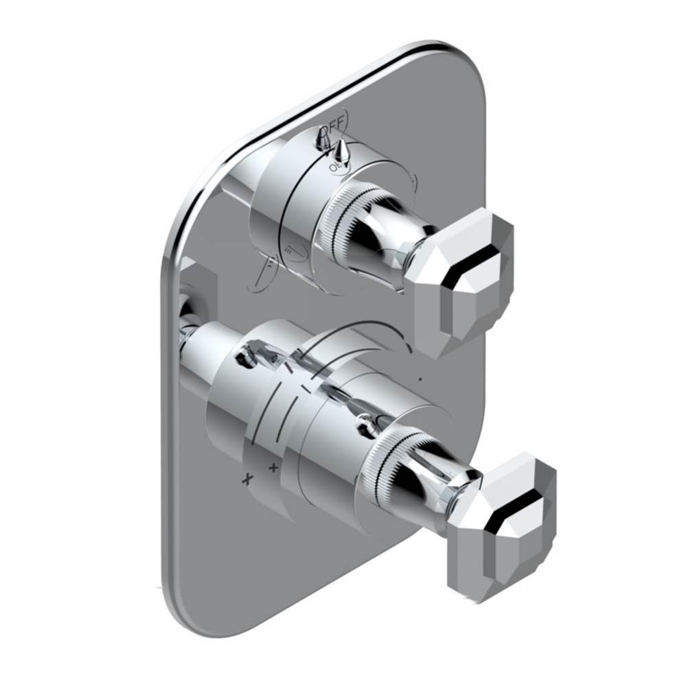 Trim for thg thermostat with 2-way diverter, rough part supplied with fixing box ref. 5 500AE/US