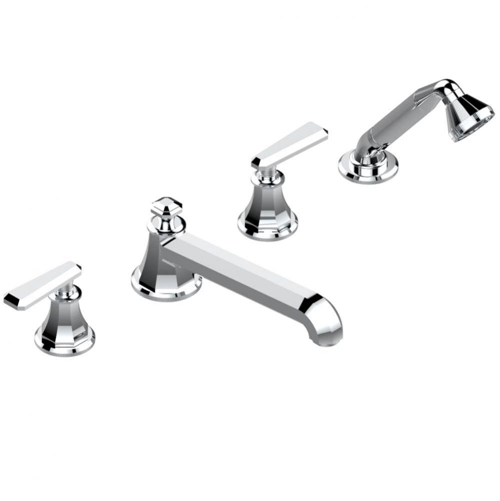 A58-112BSGUS - Deck Mounted Tub Filler With Diverter Goliath Spout And Handshower 3/4''