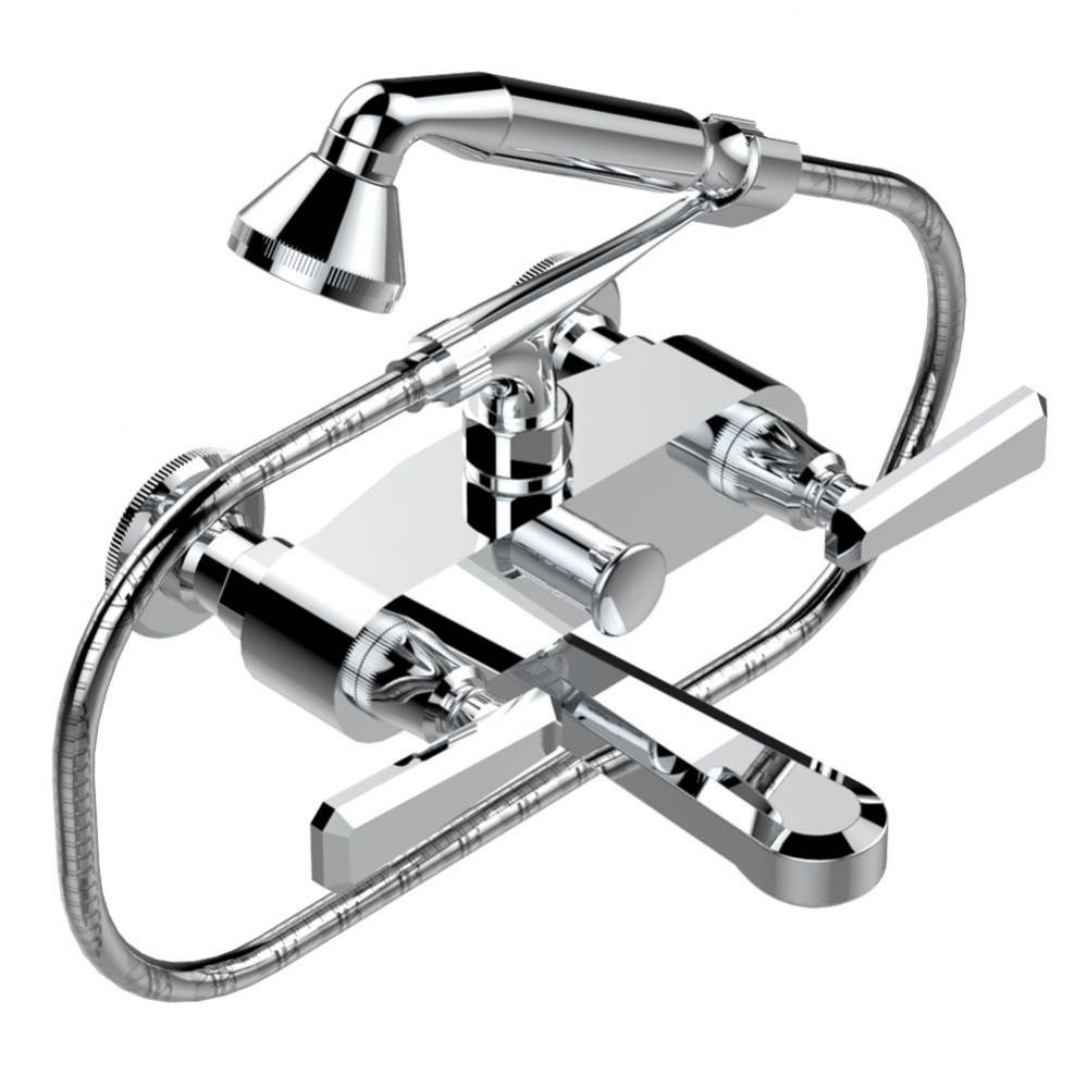 A58-13B/US - Exposed Tub Filler With Cradle Handshower Wall Mounted
