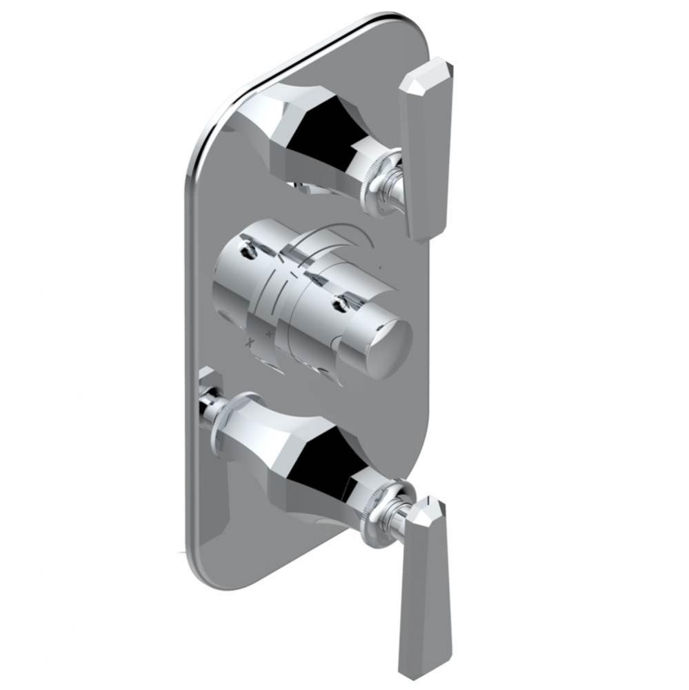 Trim for THG thermostatic valve 2 volume controls, rough part supplied with fixing box ref. 5 400A