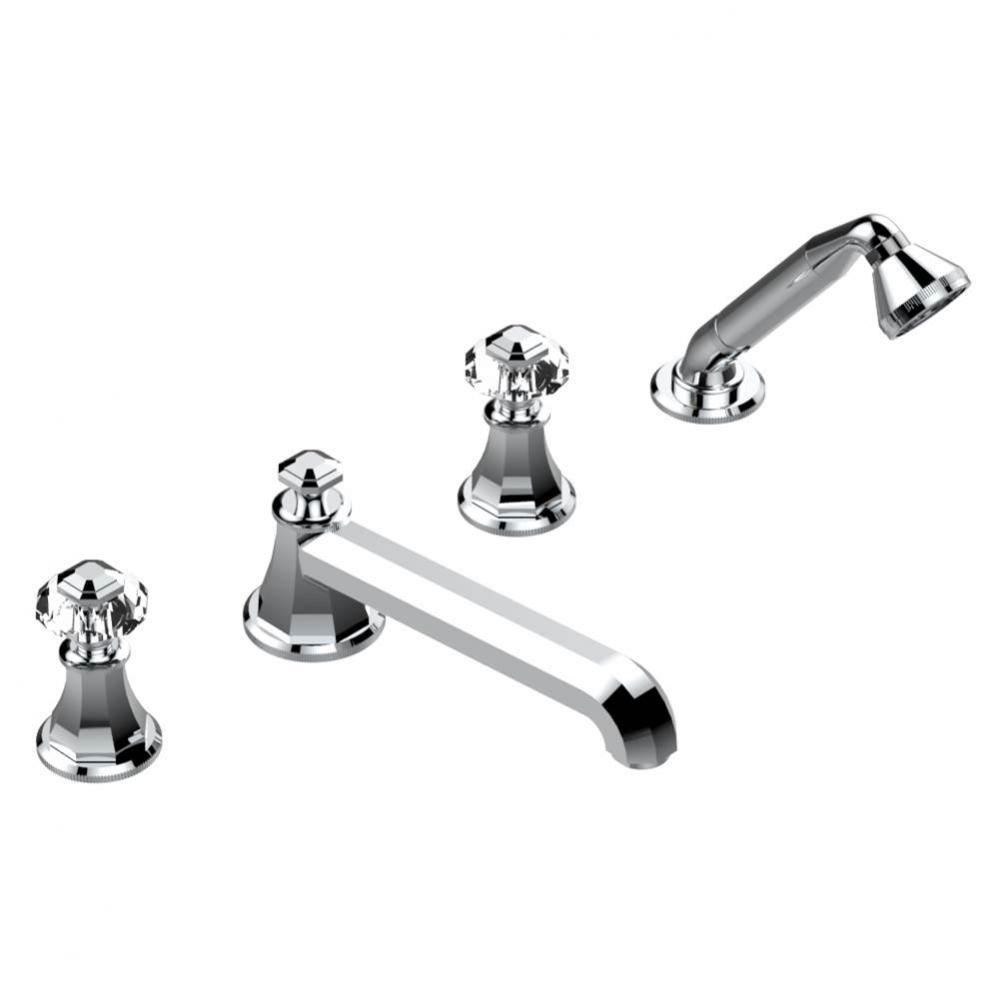 A59-112BSGUS - Deck Mounted Tub Filler With Diverter Goliath Spout And Handshower 3/4''