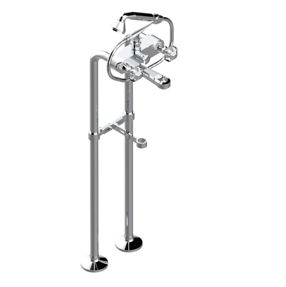 A59-13800/US - Exposed Tub Filler W/33'' Risers Handshower Shower Overflow ''T