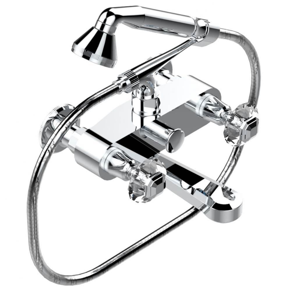 A59-13B/US - Exposed Tub Filler With Cradle Handshower Wall Mounted