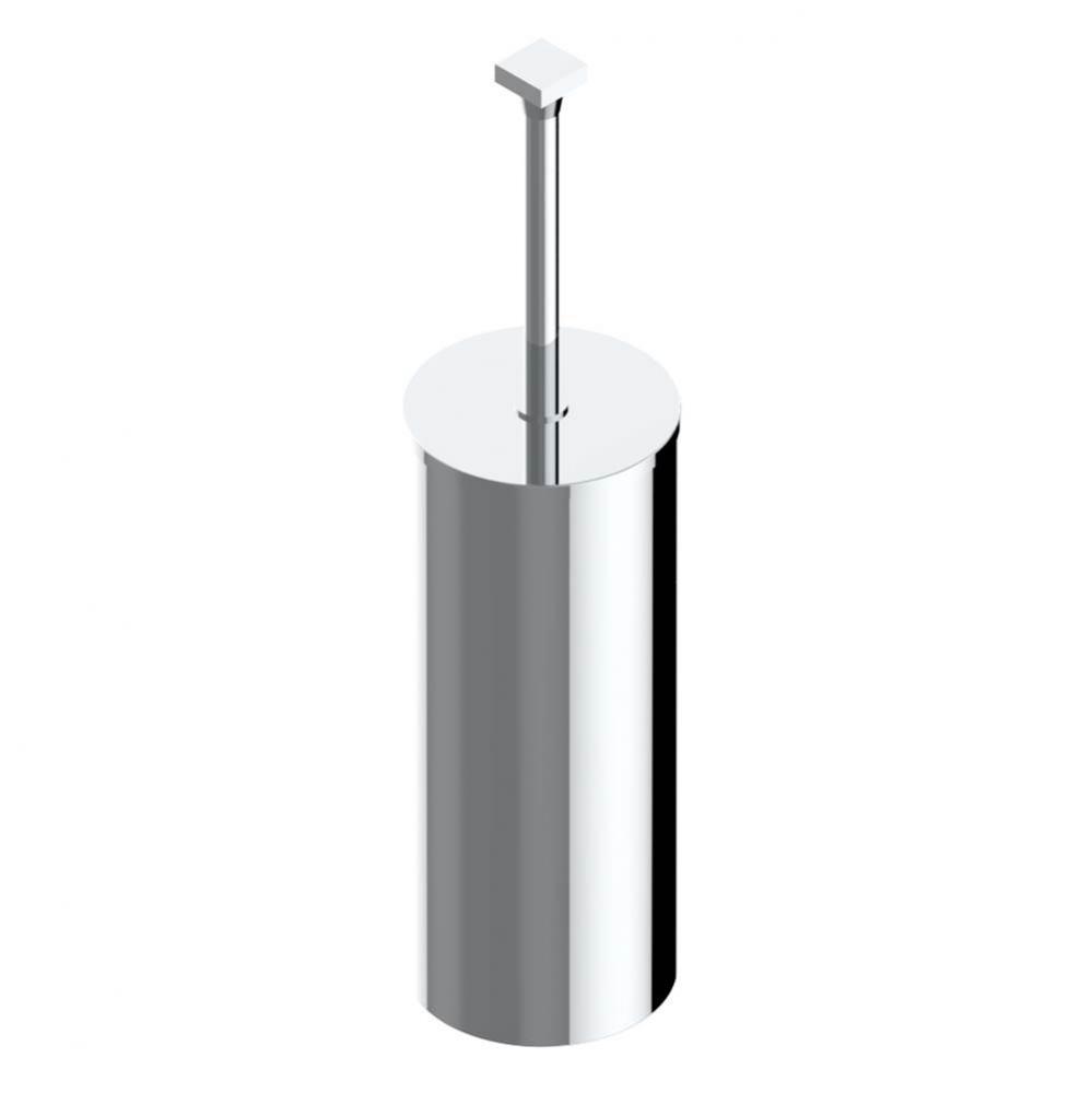 G5E-4700C - Metal Toilet Brush Holder With Brush With Cover Floor Mounted