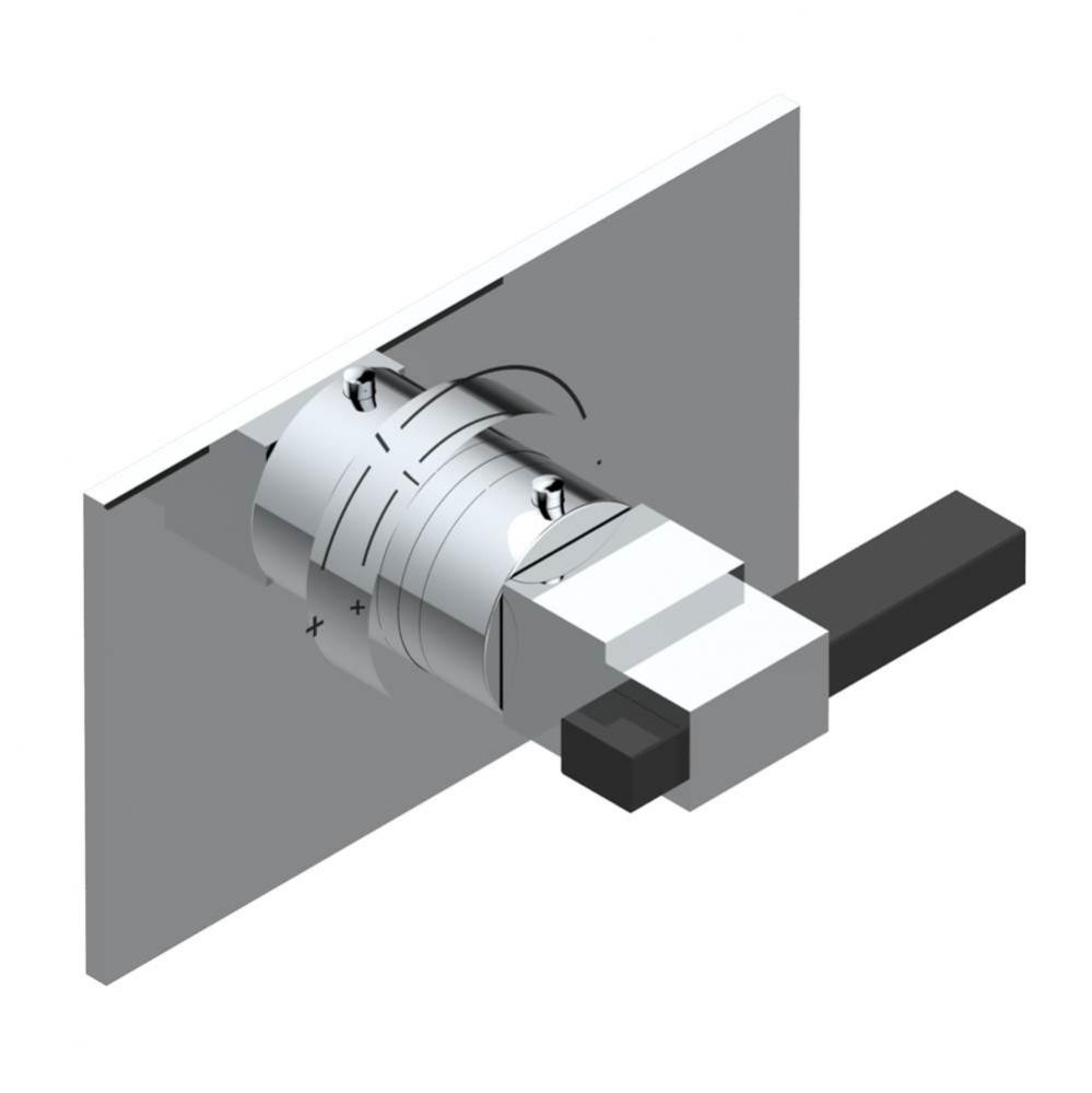 Trim for THG thermostatic valve, rough part supplied with fixing box ref.5 200AE/US