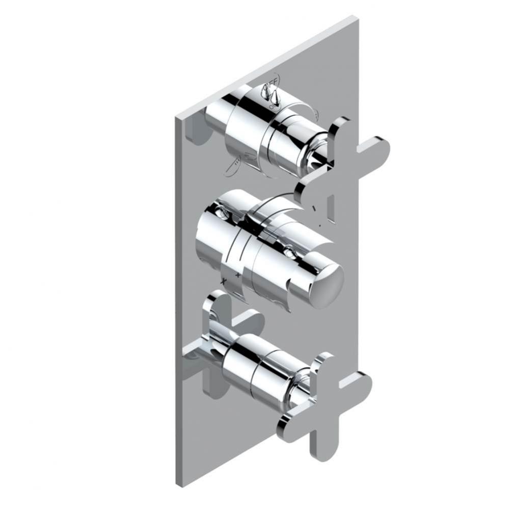 Trim for thg thermostat with 2-way diverter and on/off control, rough part supplied with fixing bo