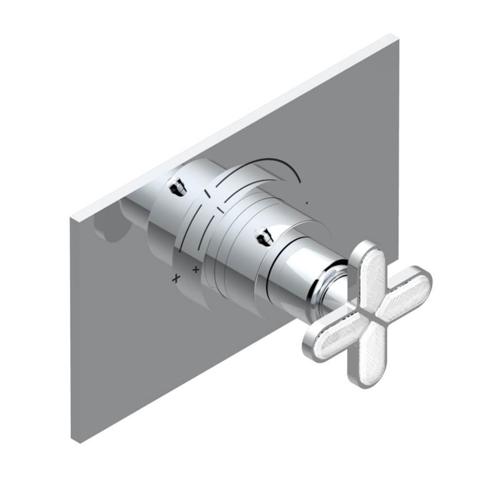 Trim for THG thermostatic valve, rough part supplied with fixing box ref.5 200AE/US