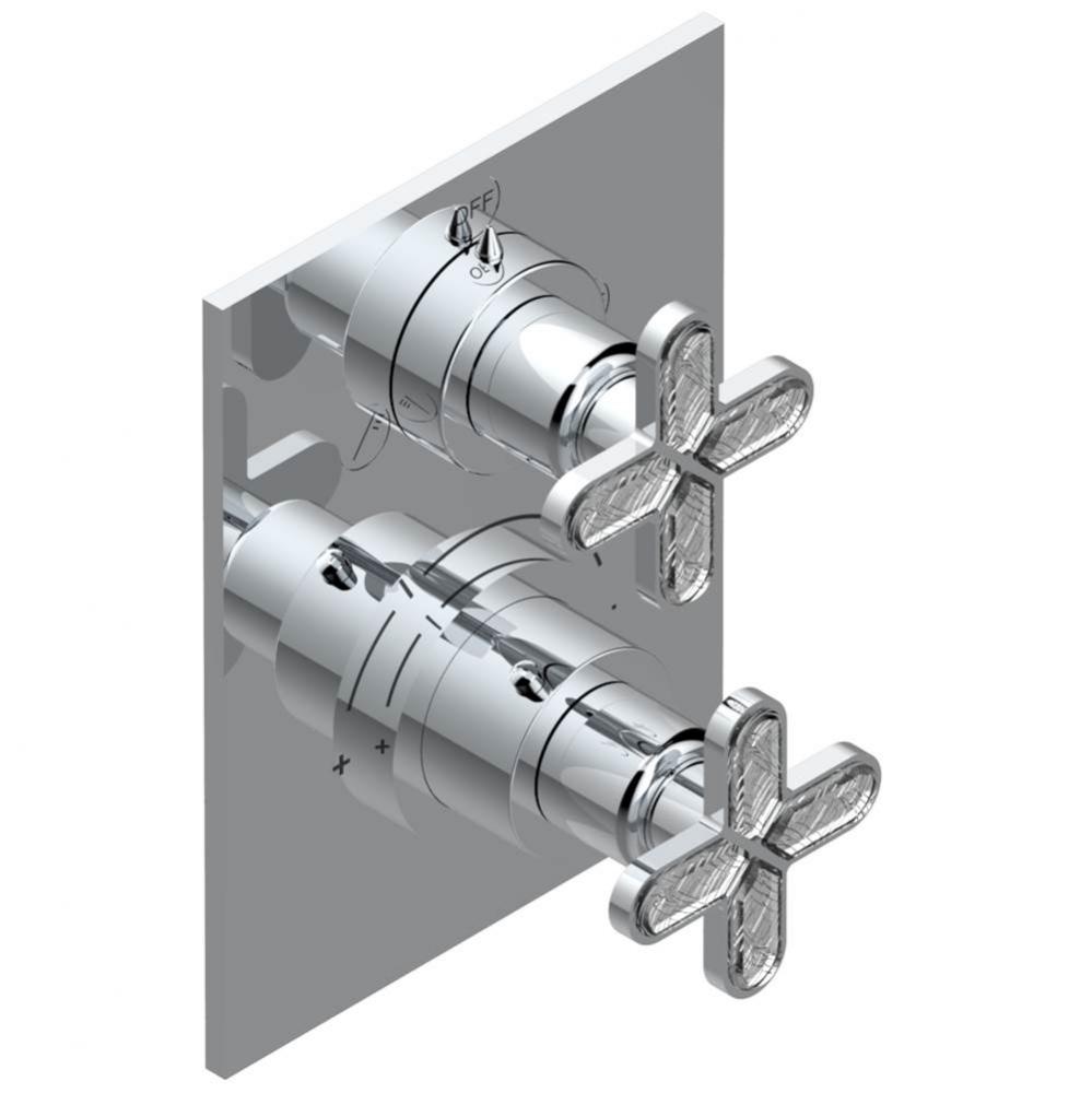 Trim for thg thermostat with 2-way diverter, rough part supplied with fixing box ref. 5 500AE/US