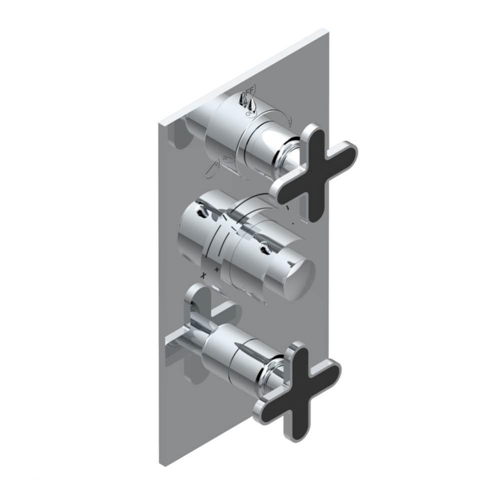 Trim for thg thermostat with 2-way diverter and on/off control, rough part supplied with fixing bo