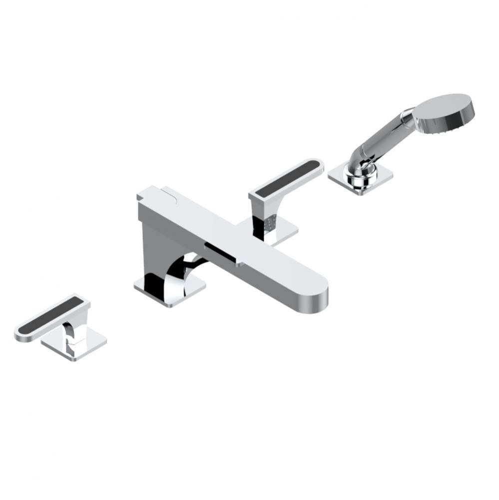 A6P-112BSGUS - Deck Mounted Tub Filler With Diverter Goliath Spout And Handshower 3/4''