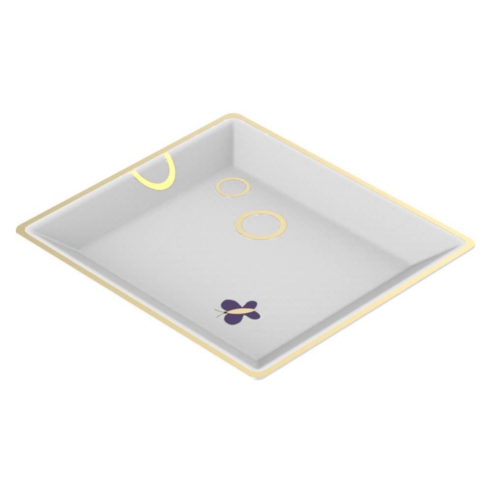 PORCELAIN TRAY MIDIEUM SIZE 6 3/4'' x 6''