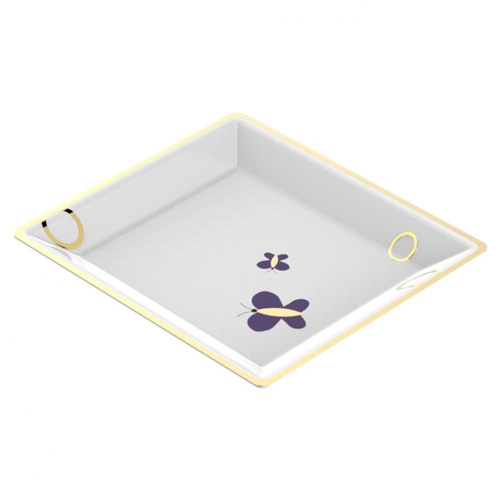 A7D-4614 - Porcelain Tray Large Size 8 3/4'' X 8''