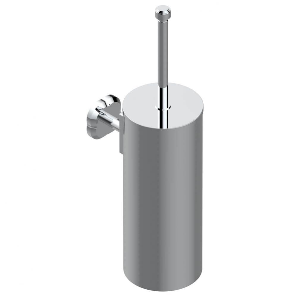 A7D-4720C - Metal Toilet Brush Holder With Brush With Cover Wall Mounted