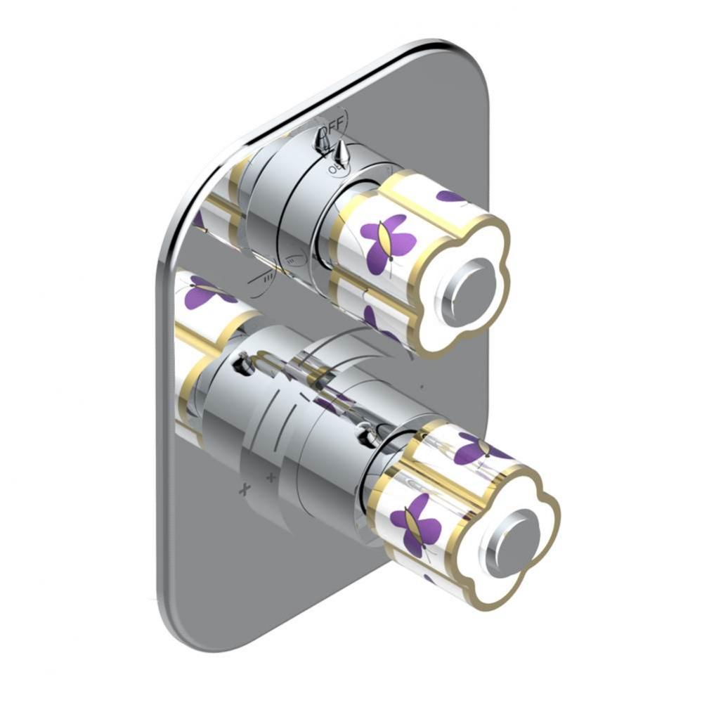 Trim for thg thermostat with 2-way diverter, rough part supplied with fixing box ref. 5 500AE/US