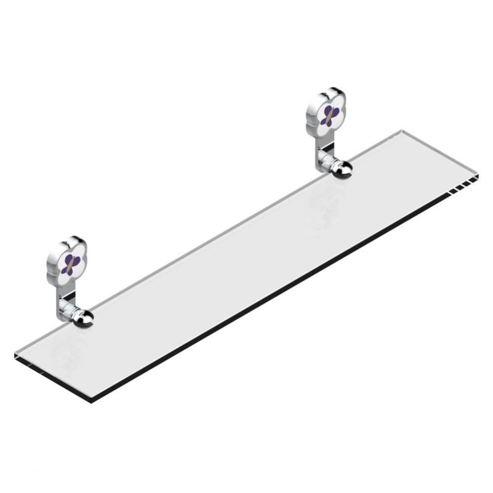 Glass shelf with brackets
