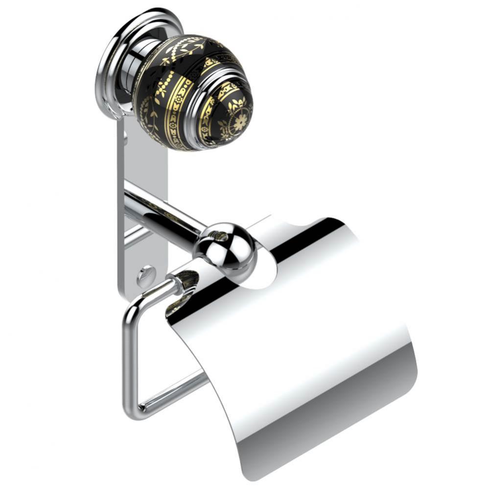 Toilet paper holder, single mount with cover
