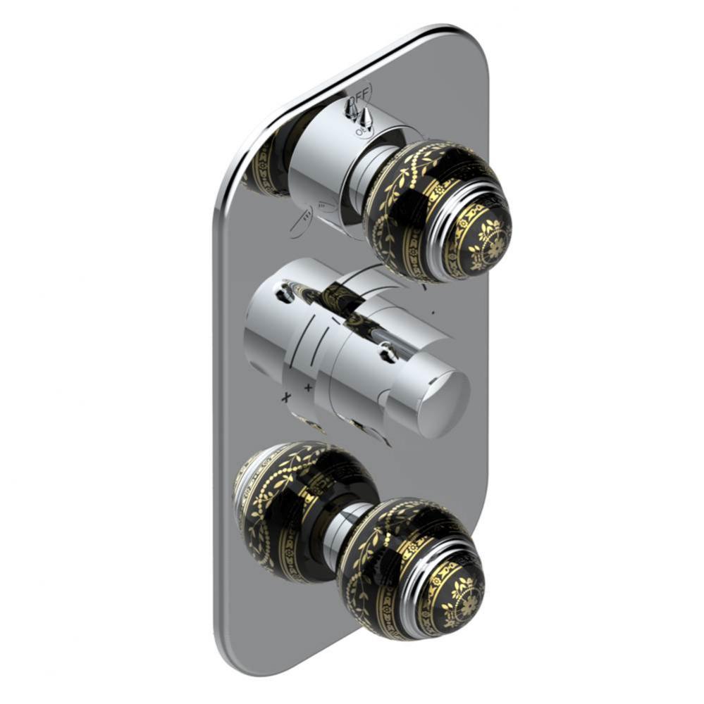 Trim for thg thermostat with 2-way diverter and on/off control, rough part supplied with fixing bo