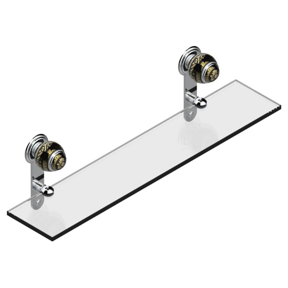 Glass shelf with brackets