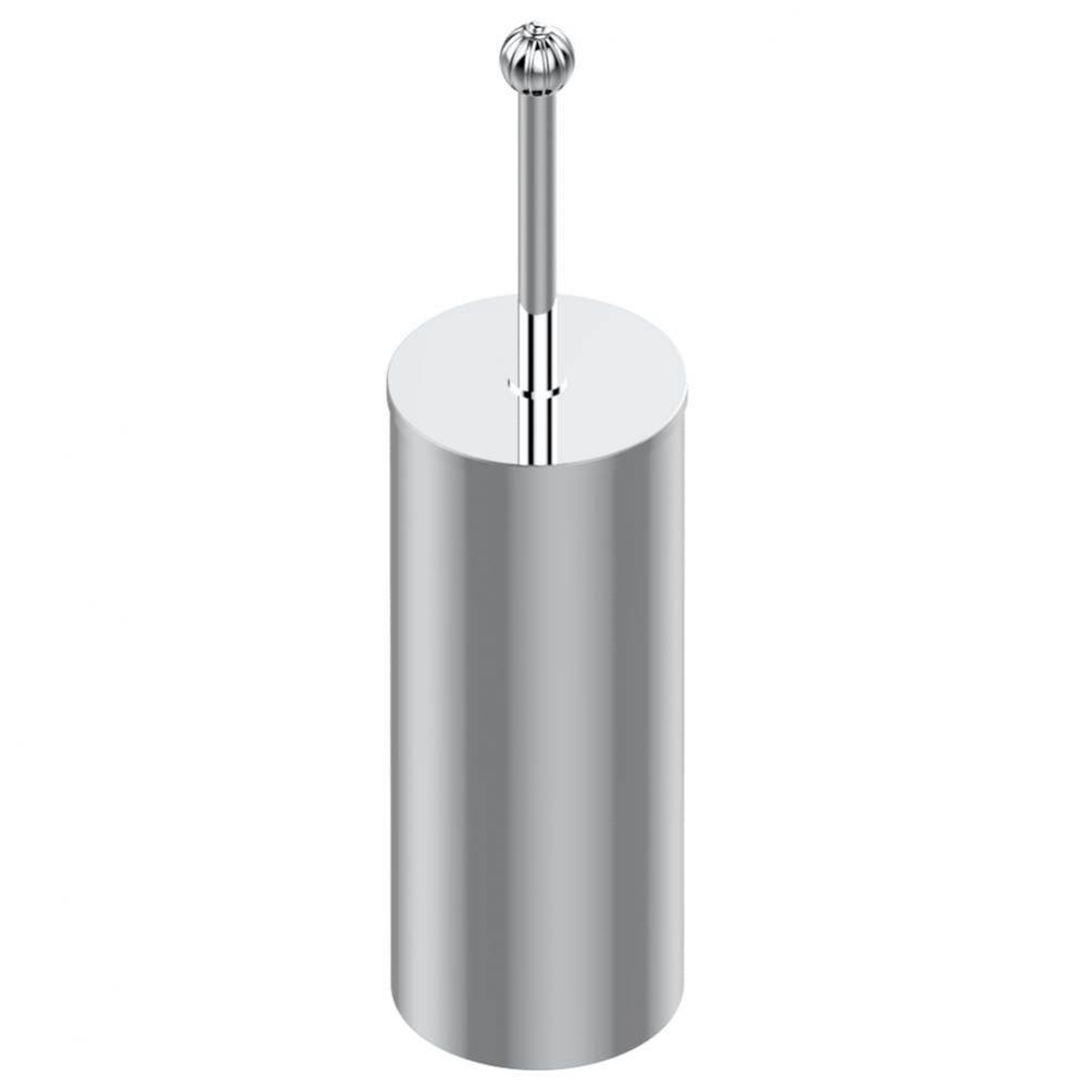 A8B-4700C - Metal Toilet Brush Holder With Brush With Cover Floor Mounted