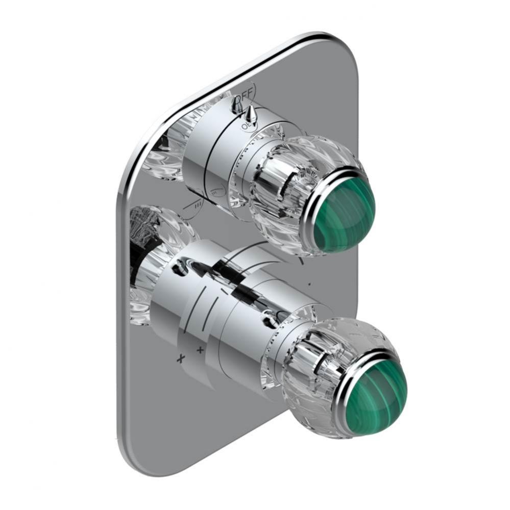 Trim for thg thermostat with 2-way diverter, rough part supplied with fixing box ref. 5 500AE/US