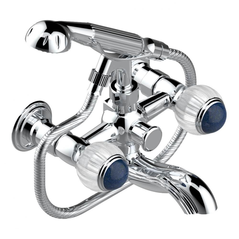 A8S-13B/US - Exposed Tub Filler With Cradle Handshower Wall Mounted