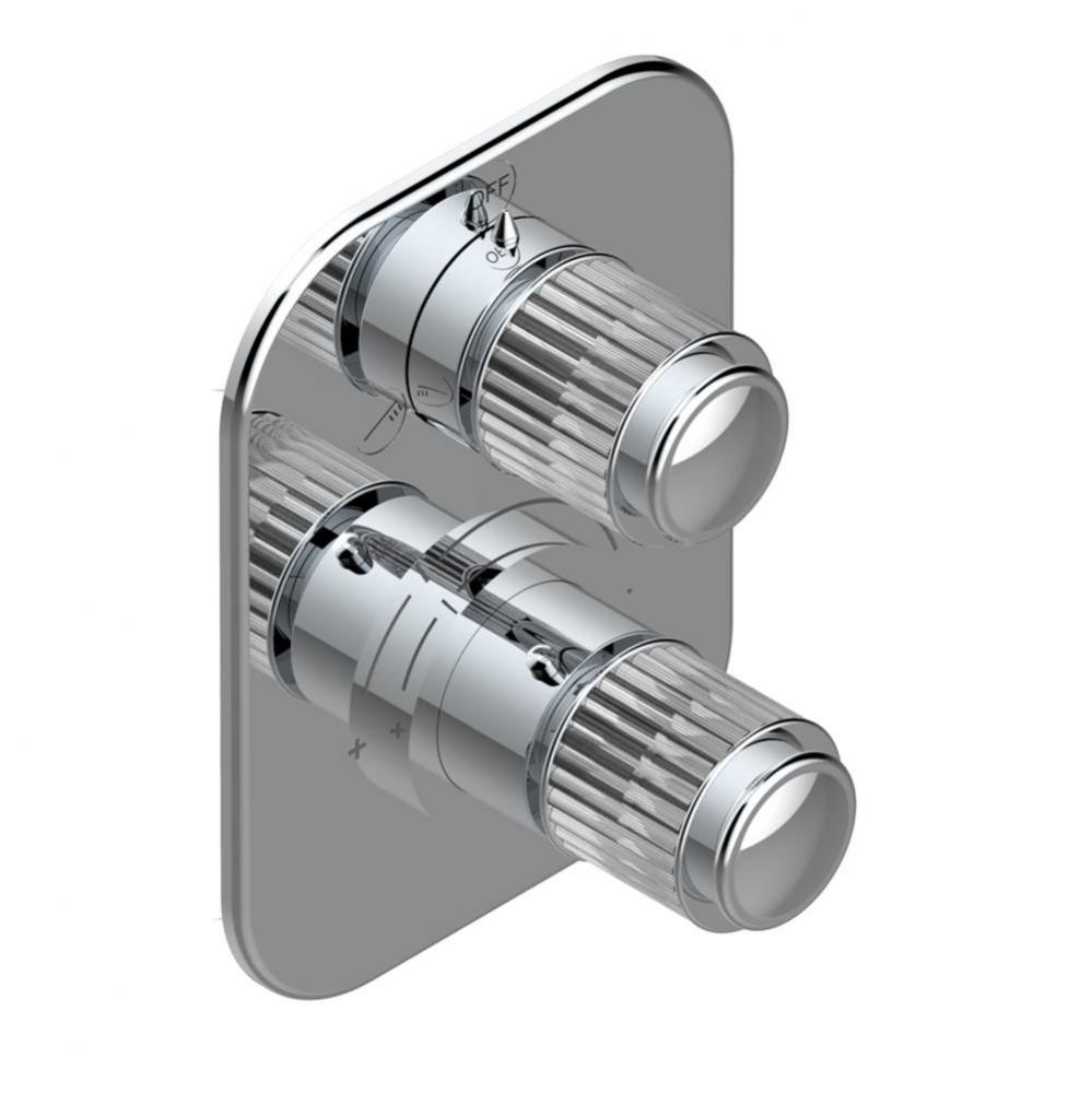 Trim for thg thermostat with 2-way diverter, rough part supplied with fixing box ref. 5 500AE/US