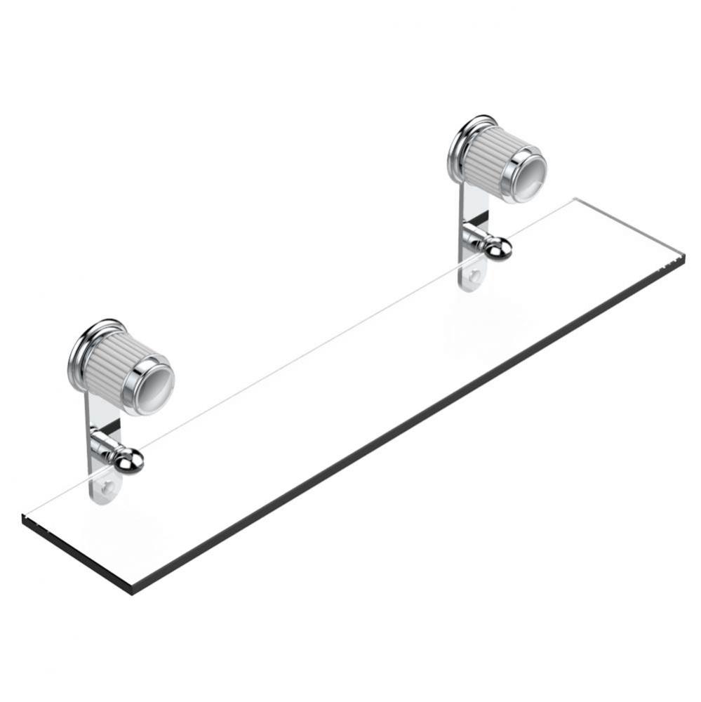 Glass shelf with brackets