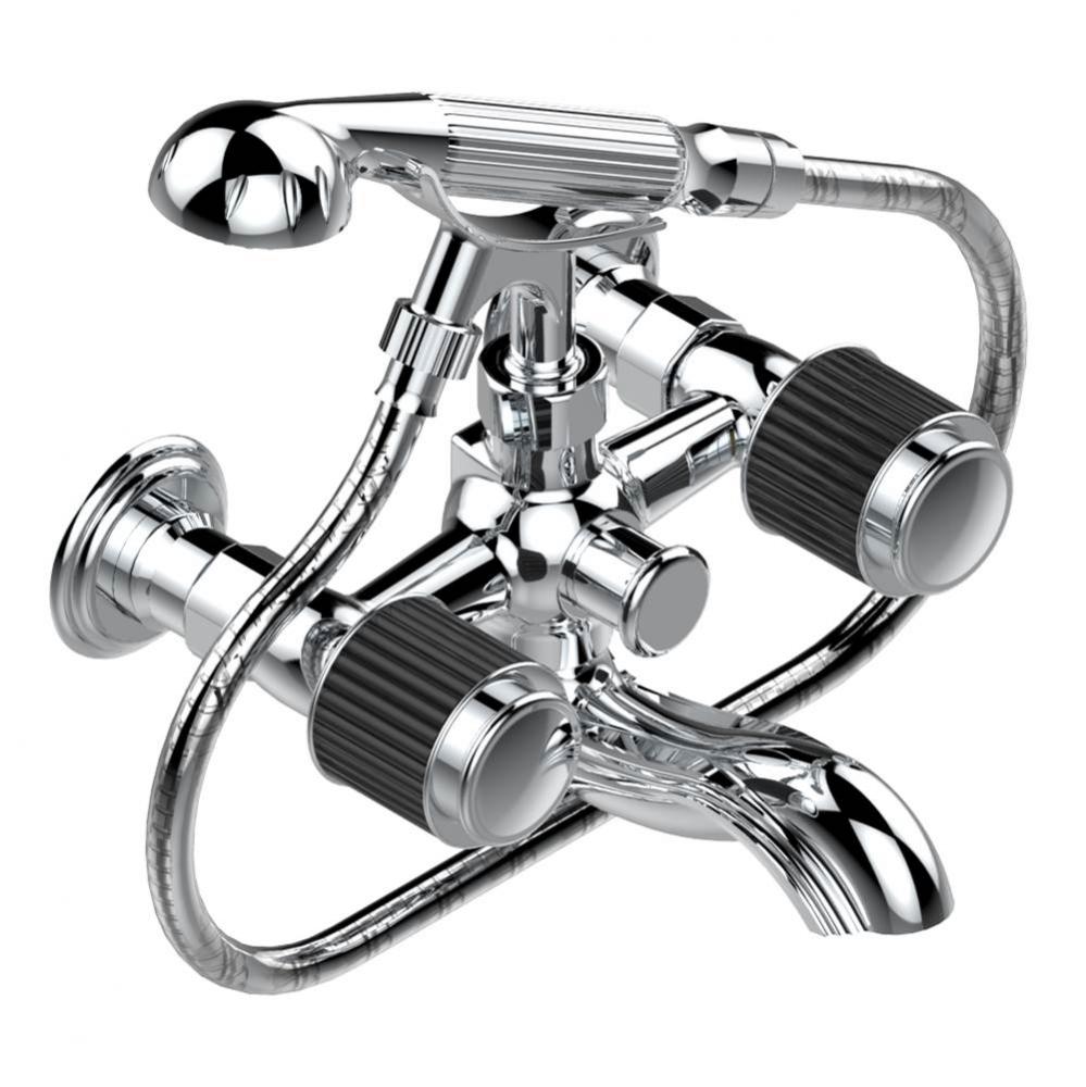A9C-13B/US - Exposed Tub Filler With Cradle Handshower Wall Mounted